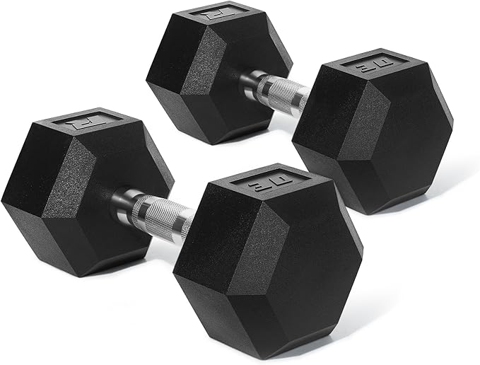RitFit 5-650 LBS PVC Encased Hex Dumbbell Sets with Optional Rack for Home Gym, Hand weight with Chrome Handle for Strength Training, Workouts-StrideForce Fitness