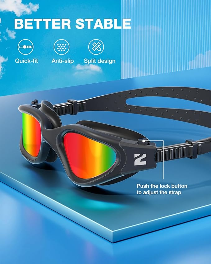 ZIONOR Swim Goggles, G1 SE Swimming Goggles Anti-fog for Adult Men Women-StrideForce Fitness