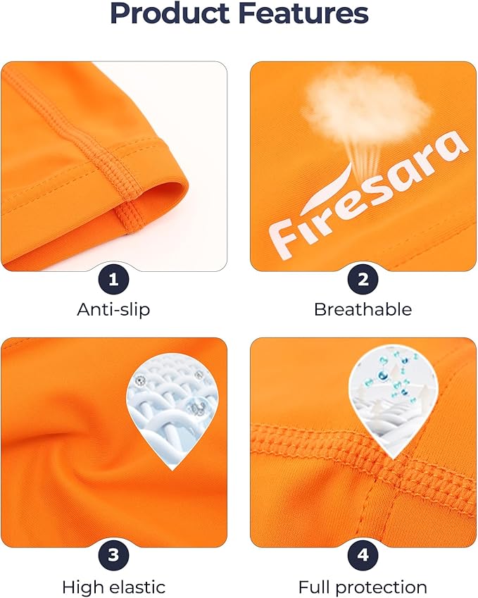 Firesara Fabric Swim Cap, High Elasticity Swimming Cap Keeps Hair Clean Breathable Fit Both Long Hair Short Hair, Swim Caps Woman Girls Men Kids One Size Hat-StrideForce Fitness