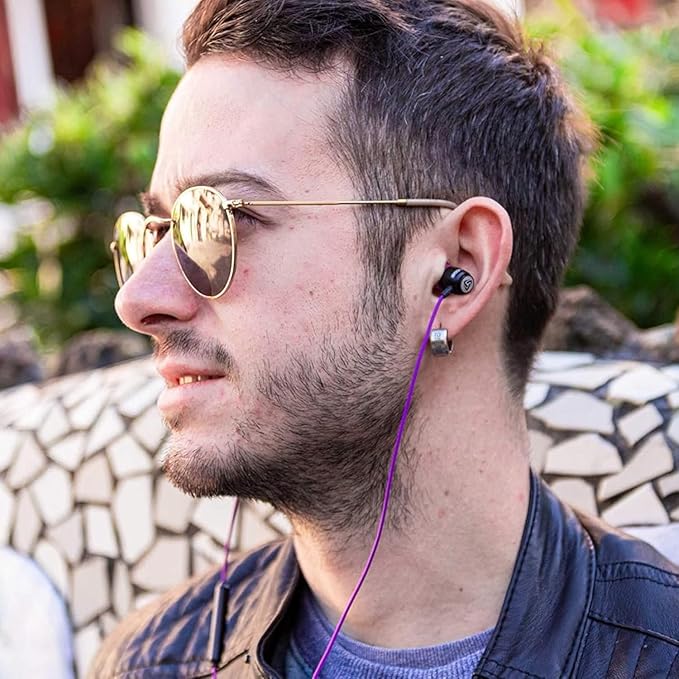 LUDOS Clamor USB C Headphones for iPhone 16 15 Pro Max Plus iPad Pro, 5 Years Warranty, USB-C Earbuds for Samsung Galaxy S24 S23 Ultra S22 S21 FE S20 A55 A54 A53, USB Type C Earphones - Purple-StrideForce Fitness