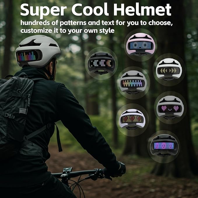 Smart Bike Helmet with Light: Bicycle Helmets for Adult Teens for Mountain & Road Cycling Electric Scooter Skateboard Skating-StrideForce Fitness