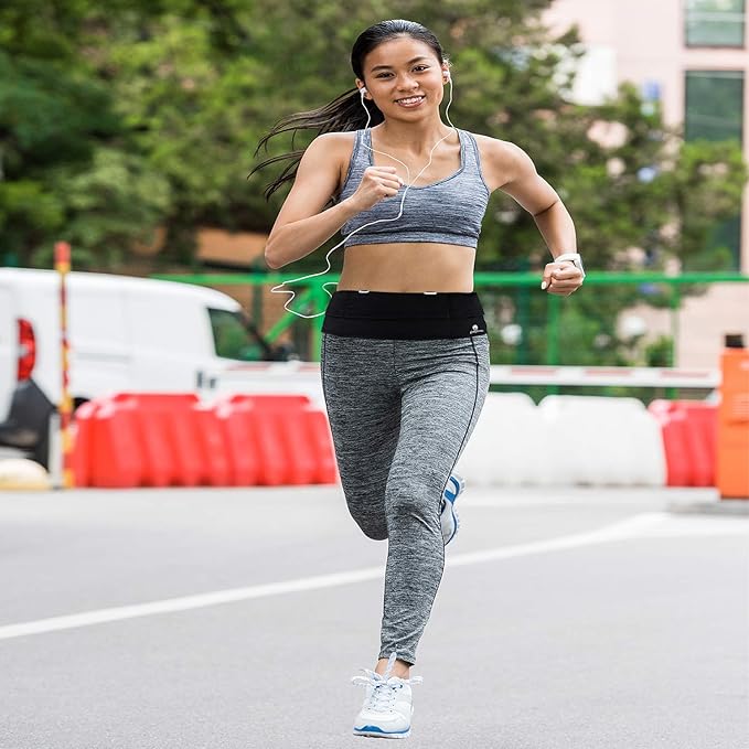 Universal One Size Waist Pack, Black, Water Resistant, Secure Pockets, Comfortable Design-StrideForce Fitness