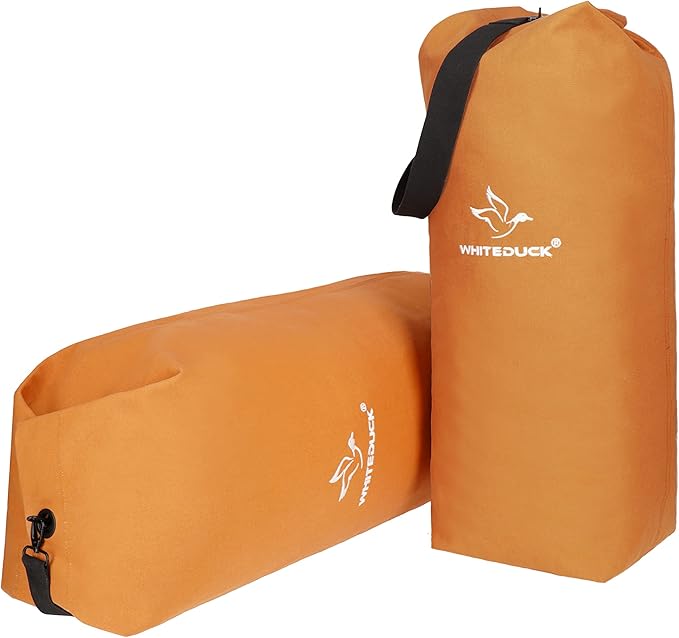 WHITEDUCK 25"x42" (430L) Top Load Canvas Duffel Bag – Military-Grade, Tear-Proof & Weatherproof, Heavy Duty for Travel, Outdoors & Military Use, with Padlock Compatibility, 5 Colors-StrideForce Fitness