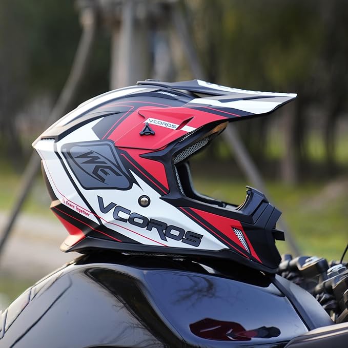 VCOROS H637 Adult Motocross Helmets ATV Dirtbike BMX MX Offroad Adventure UTV Helmets DOT Approved-StrideForce Fitness