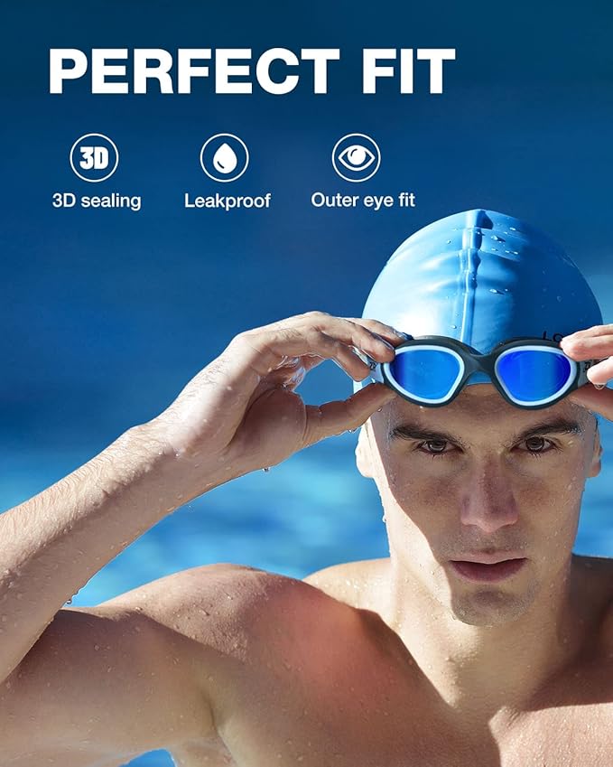 ZIONOR G1 Polarized Swimming Goggles for Unisex Adult Women Anti Fog 100% Anti UV Diving Goggles-StrideForce Fitness