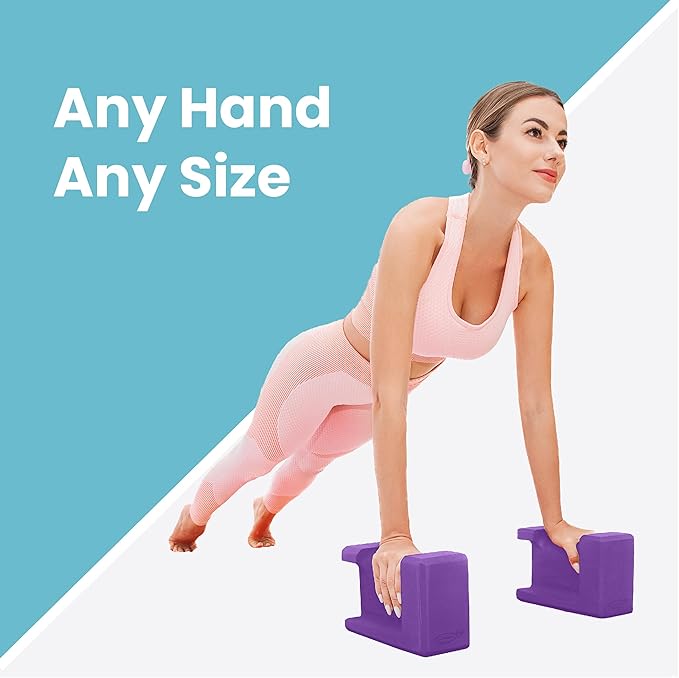 Ergo Yoga Blocks, Relieve Wrist Pain, Improve Comfort and Grip, Contoured Design, Pilates Exercise Balance & Stretching-StrideForce Fitness