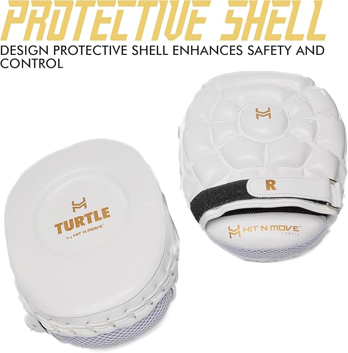 HIT N MOVE Turtle Boxing Mitts and Pads Suitable for Boxing Gloves Men, Boxing Equipment, MMA Gloves Men, UFC Gloves, Boxing Mitts Leather, Training Gear for Athletes, High-Performance Focus Mitts-StrideForce Fitness