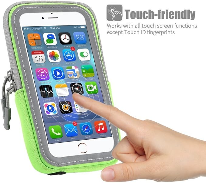 LENPOW Multifunctional Outdoor Sports Armband Sweatproof Running Armbag Casual Arm Package Bag Gym Fitness Cell Phone Bag Key Holder for iPhone 16 15 14 13 12 Pro MAX Plus Samsung Galaxy Note S24 S23-StrideForce Fitness