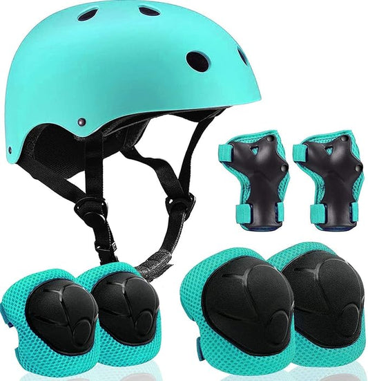 Adjustable Helmet for Ages 5-16 Kids Toddler Boys Girls Youth,Protective Gear with Elbow Knee Wrist Pads for Multi-Sports Skateboarding Bike Riding Scooter Inline skatings Longboard Roller Skate-StrideForce Fitness