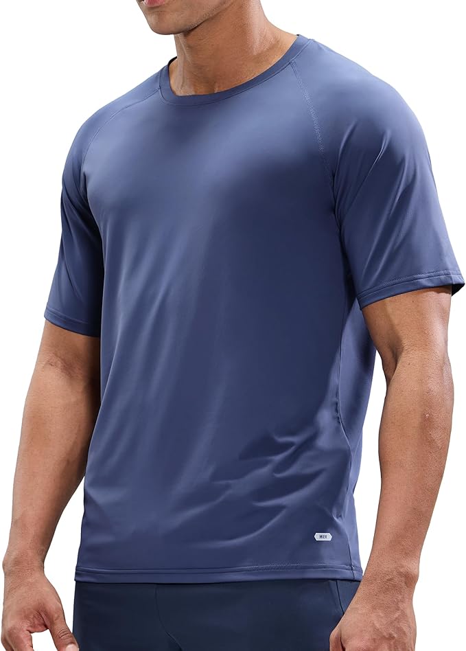MIER Men's Dry Fit Workout T-Shirts Athletic Running Tee Short Sleeve Crew Neck Gym Tops, Polyester, Moisture Wicking-StrideForce Fitness