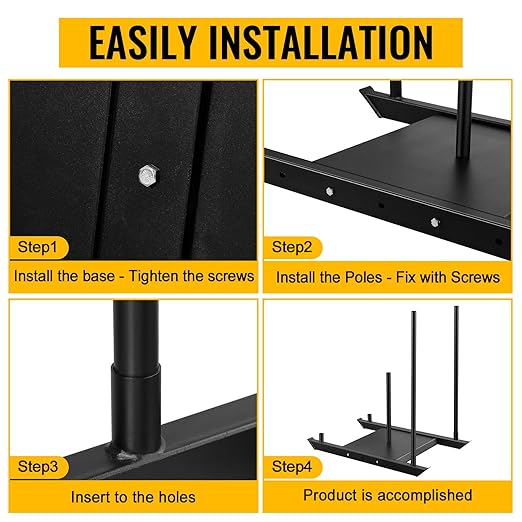 Weighted Training Pull Sled Fit for 1-2 Inch Plates, Sled Workout Equipment, Sport Power Sled for Athletic Exercise and Speed Improvement,500LB-StrideForce Fitness