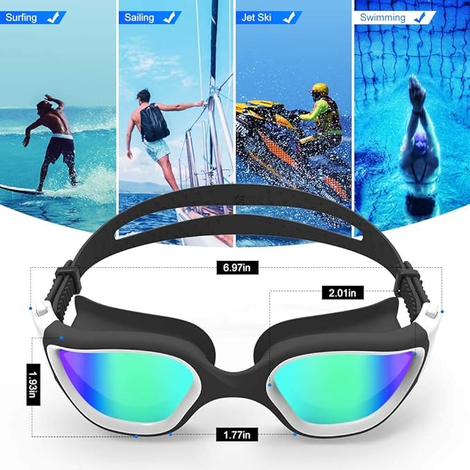 ZIONOR G1 Polarized Swimming Goggles for Unisex Adult Women Anti Fog 100% Anti UV Diving Goggles-StrideForce Fitness