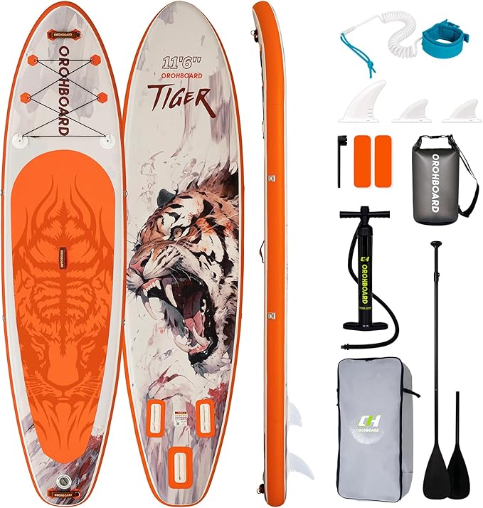 10’6/11’6 Inflatable Stand Up Paddle Board with Premium Paddleboards Accessories, Wide Stable Designed SUP Paddleboard for Adults & Youth.-StrideForce Fitness