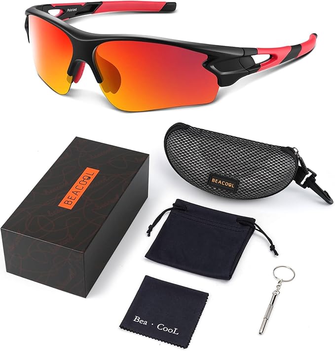 BEACOOL Polarized Sports Sunglasses for Men Women Youth Baseball Fishing Cycling Running Golf Motorcycle Tac Glasses UV400-StrideForce Fitness
