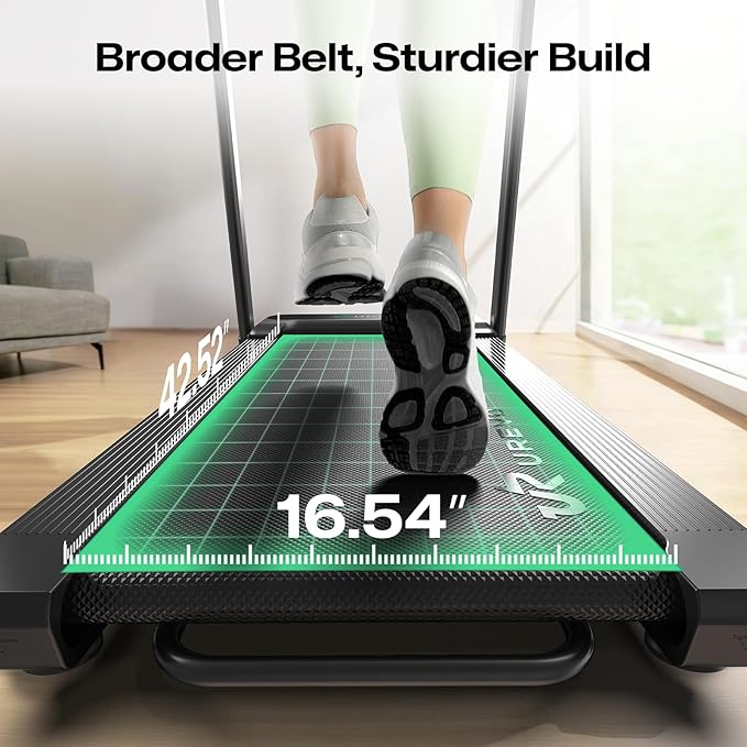 UREVO Treadmill with Desk Workstation, Walking Pad Treadmills for Home Office, Under Desk Compact Design Treadmill with HIIT Programs, Remote Control, LED Display-StrideForce Fitness