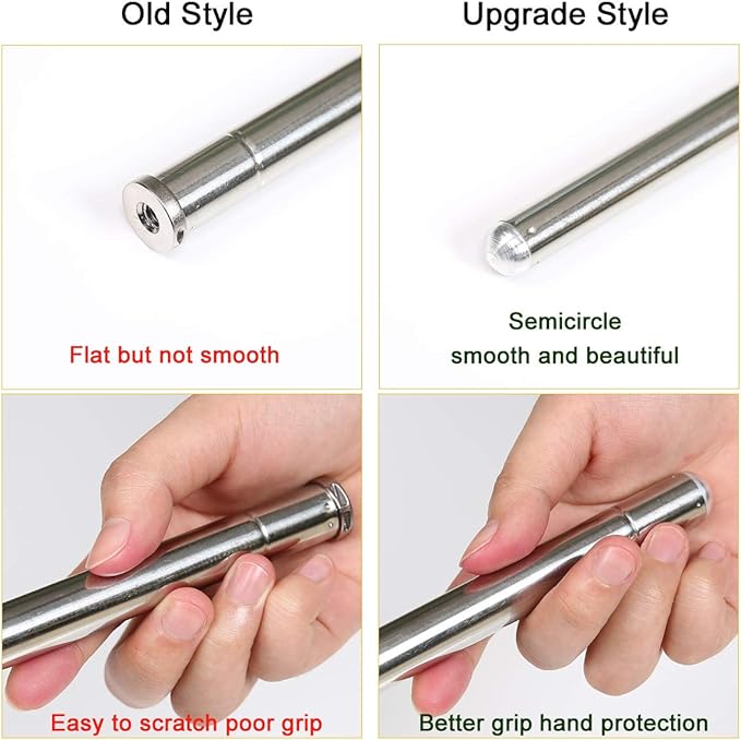 Light Weight Super Endurance Belly Dance Wings Telescopic Stick, Stainless Steel Telescopic Rod Cat Noir Stick-StrideForce Fitness