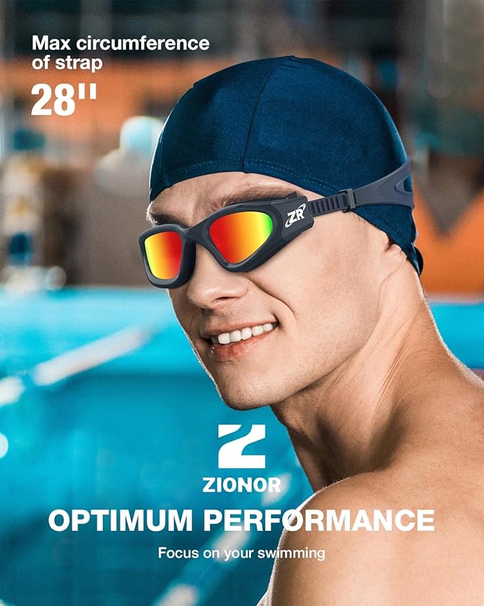 ZIONOR G1 Polarized Swimming Goggles for Unisex Adult Women Anti Fog 100% Anti UV Diving Goggles-StrideForce Fitness