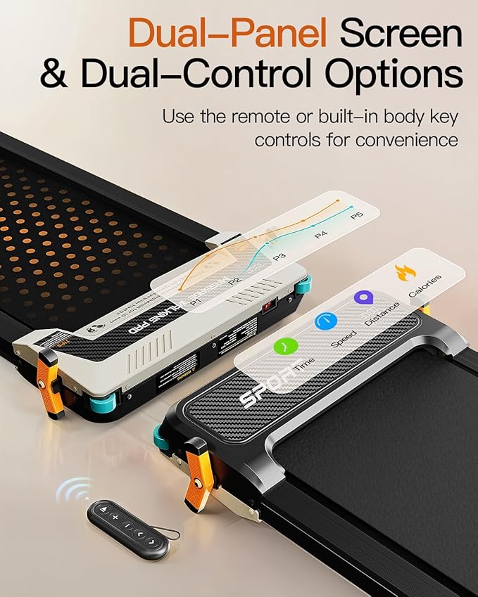 FUNRAY Versatile Walking Pad Treadmill with Incline - Dual-Sided Under Desk Treadmill with Foot Massage,2 in 1 Walking Machine for Home/Office with 330LBS Weight Capacity-StrideForce Fitness