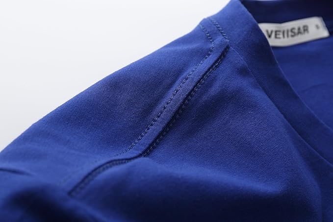 VEIISAR Premium V Neck T Shirts for Men - Modern Fitted Tees Vneck Undershirts-StrideForce Fitness