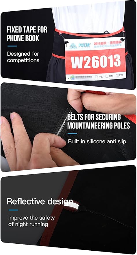 AONIJIE Lovtour Running Belt Waist Pack, Flip Waist Belt,with 250ml Soft Water Bottle Free and Lightweight for Marathon Climbing Jogging Cycling Workout Fitness Mobile Phone Holder-StrideForce Fitness