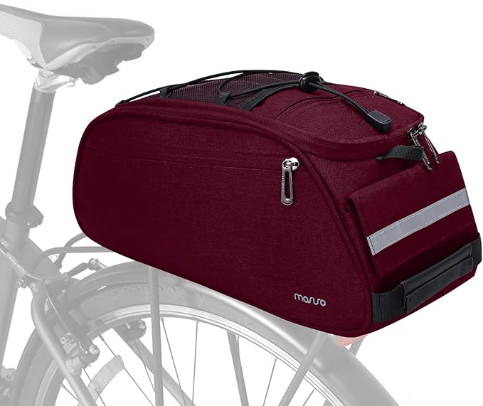 MOSISO Bike Rack Bag, Waterproof Bicycle Trunk Pannier Rear Seat Pouch Cycling Bike Carrier Backseat Storage Luggage Saddle Shoulder Bag-StrideForce Fitness