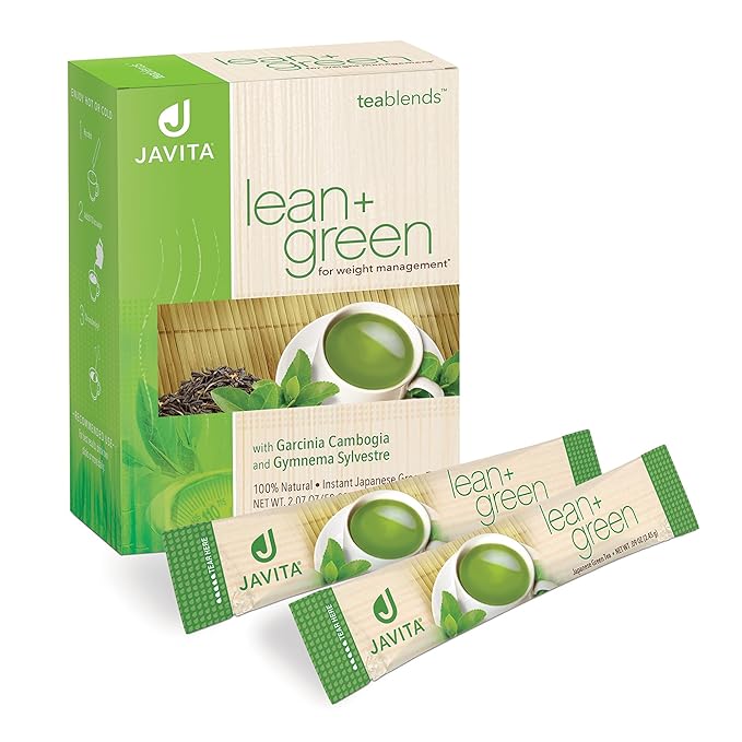 Lean + Green, Premium, 100% Japanese Matcha Green Tea, Garcinia Cambogia (as Super Citrimax) & Gymnema Sylvestre, for Weight Management, Appetite Control 24 ct - 1 Box, Javita-StrideForce Fitness