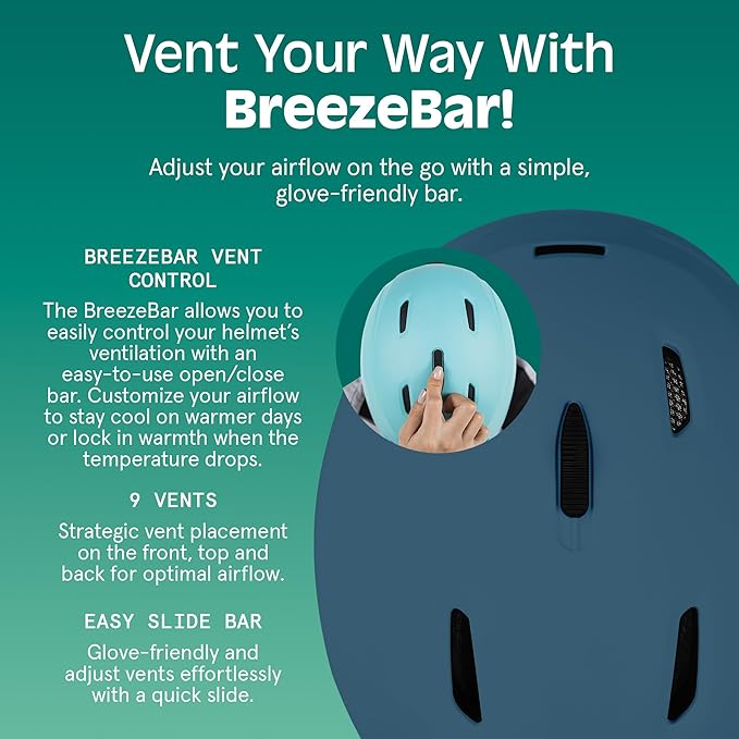 Retrospec Zephyr Ski Helmet - Snowboard Helmet for Adults & Youth - Adjustable Fit with Breathable Vents for Men, Women, Boys and Girls-StrideForce Fitness