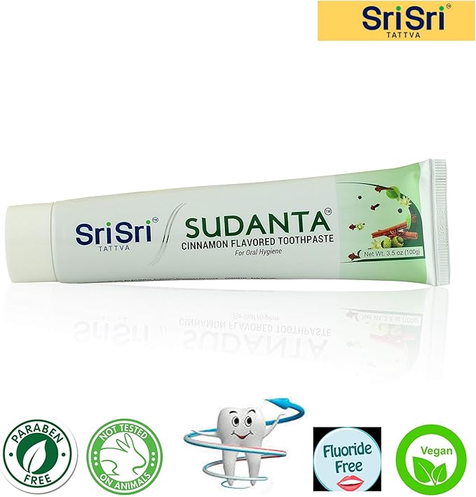 Sudanta 200g - 3 Pack - Herbal Fluoride-Free, Paraben-Free, Vegan, Natural Toothpaste with Ayurvedic Herbs