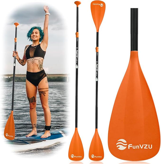 SUP Paddle, Stand Up Paddle Board Paddle Lightweight Adjustable 4-Piece Aluminium Kayak Paddles, Unique Lock Design Floating Alloy Shaft Paddle for Paddle Board-StrideForce Fitness