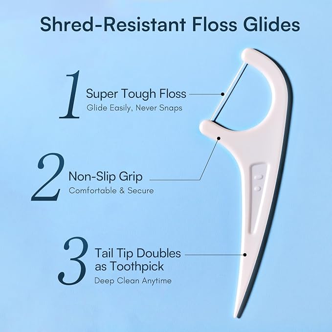 FAMILIFE Floss Picks, 240 Count Unflavored Dental Floss Cleaner, Tooth Picks Flossers with 4 Travel Handy Cases, Helps to Fight Tooth Decay and Keep Your Teeth Clean,Flossing Sticks for Family