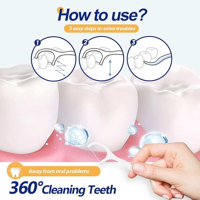 Dental Floss Picks Toothpicks 250pcs with Portable Cases and 100pcs BrushPicks Interdental Toothpicks