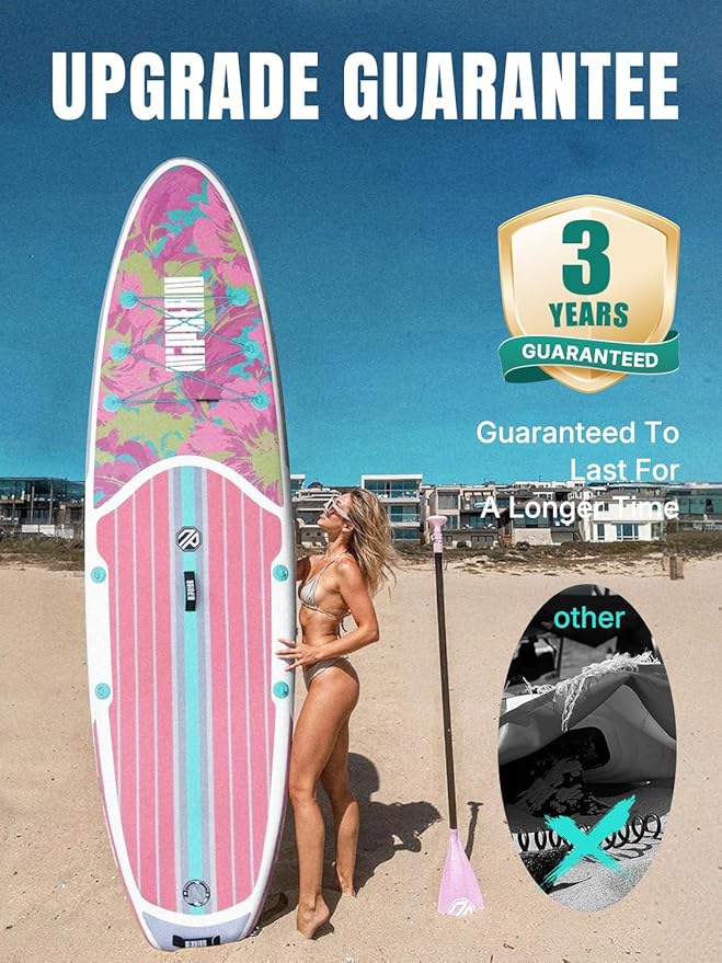 Niphean Inflatable Stand Up Paddle Board with SUP Accessories, Anti-Slip EVA Deck, 10’6’’ Inflatable Paddle Boards for Adults & Youth of All Skill Levels-StrideForce Fitness