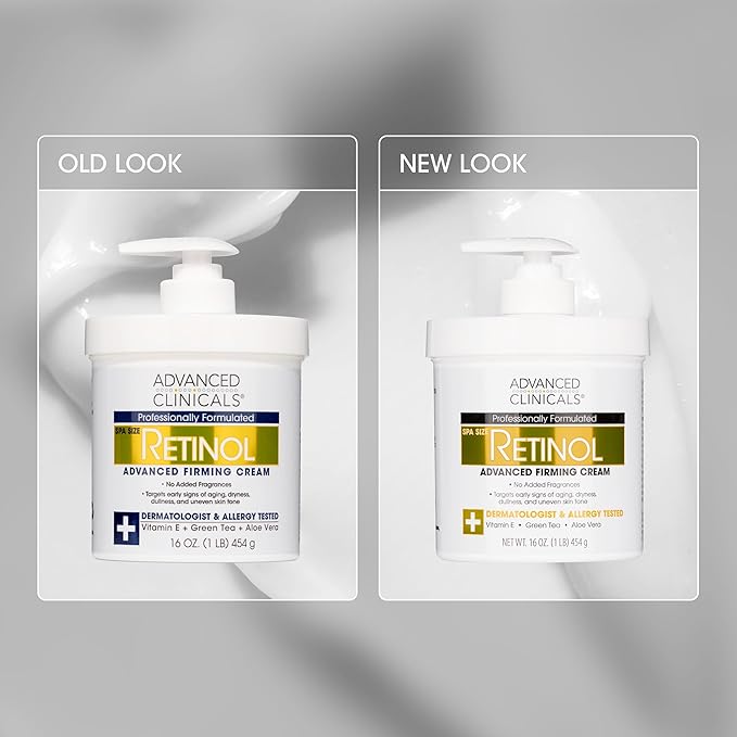 Advanced Clinicals Retinol Body Lotion + Brightening Vitamin C Lotion 2pc Skincare Set For Women & Men | Body Cream & Face Moisturizer Set Helps Improve The Look Of Dark Spots & Uneven Skin Tone, 2PC-StrideForce Fitness