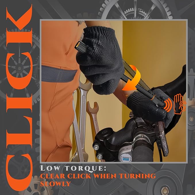 1/4-Inch Bike Torque Wrench 32PCS (20-220 in.lb/2.3-24.9 N.m) Reversible Head Dual-Scales 1/4 Torque Wrench 72 Tooth ±3% High Accuracy Click Torque Wrench Set For MTB Bicycle Maintenance-StrideForce Fitness