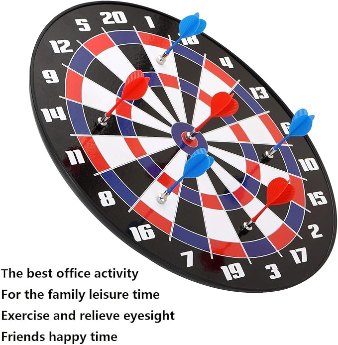 Magnetic Dart Board Game - Darts and Kids Dart Board Set,16 Inch Dart Board with 8 Strong Magnet Darts of 2 Colors,Best Kids Toy Gift Indoor Outdoor Games for Family and Friends-StrideForce Fitness