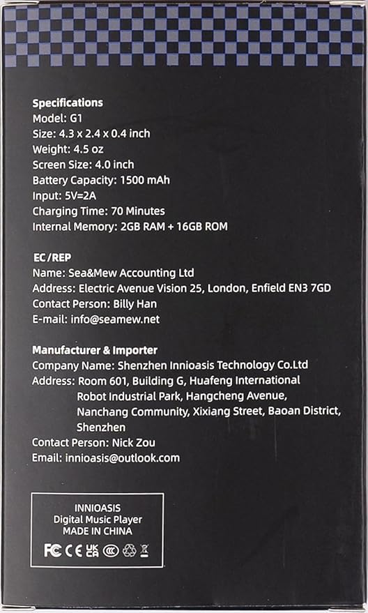 80GB MP3 Player with Bluetooth and WiFi, MP4 MP3 Player with Spotify,Spotify Kids，4" Full Touch Screen with Pandora, Music Player with Audible，Android MP3 with Speaker (Gold_Black)-StrideForce Fitness