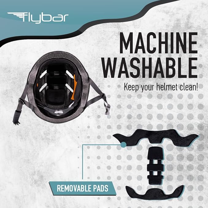 Flybar Bike Helmet- Multi Sport Dual Certified Adjustable Dial, Lightweight Skateboard Helmet, Roller Skating, Pogo, Electric Scooter, Snowboard, Boys and Girls Kids- Adults Helmets-StrideForce Fitness