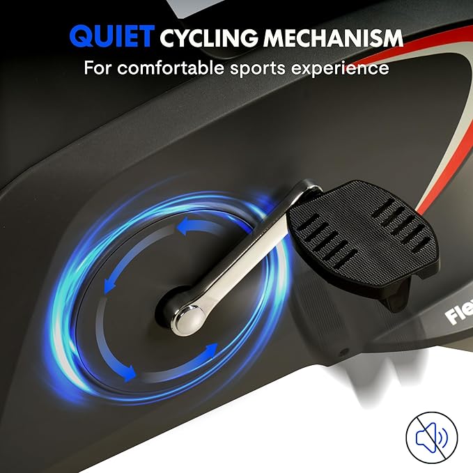 FLEXISPOT Exercise Bike with 2D Desktop, Space Saving Under Desk Bike with Removable Desk, Stationary Bikes Indoor Bikes with 300LBS Heavy Duty 8-Level Resistance Flywheel Optional LCD, V9PRO/V9MAX-StrideForce Fitness