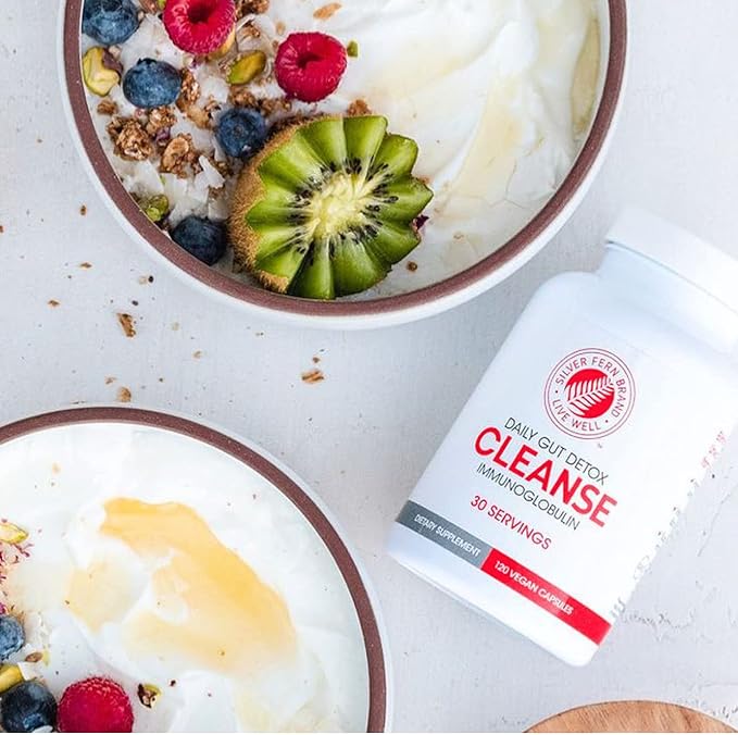 Silver Fern Cleanse - Daily Gut - 1 Bottle - 120 Capsules - 30 Day Supply - Immunoglobulin G, A & M -(IgG, IGA, IgM) - Postbiotic-StrideForce Fitness