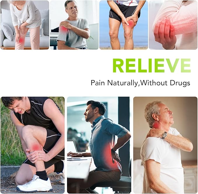 Dual Channel TENS EMS Unit Large Screen 24 Modes 36 Levels Intensity Muscle Stimulator, Rechargeable Electric Pulse Massager TENS Machine for Lower Back Neck Shoulder Pain Relief with 10 Pads-StrideForce Fitness