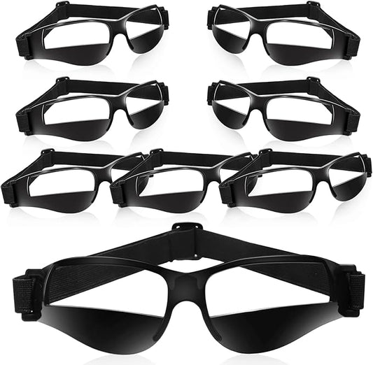 Weewooday 8 Pack Basketball Dribbling Goggles Adjustable Sport Training Glasses Black Dribble Goggles for Basketball Training Equipment for Men-StrideForce Fitness