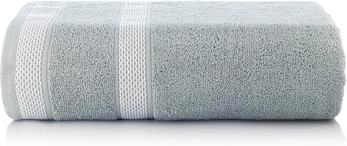 CASA COPENHAGEN Solitaire Towels, 4 Pieces Bath Towel Set- Grey Violet, 600 GSM Designed in Denmark Made of Soft Egyptian Cotton for Bathroom, Kitchen & Shower-StrideForce Fitness