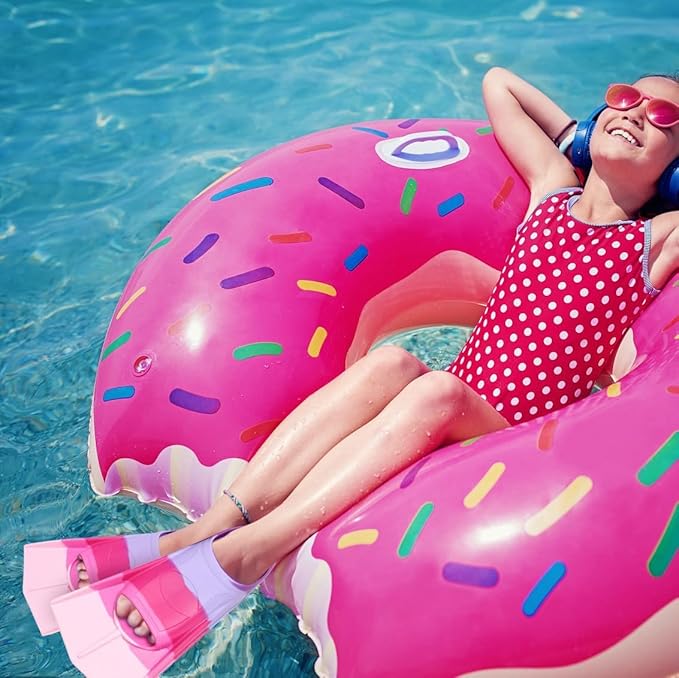 Kids Swim Fins,Short Kids Fins Youth Swimming Flippers for Lap Swimming Training for Children Girls Boys Beginners-StrideForce Fitness