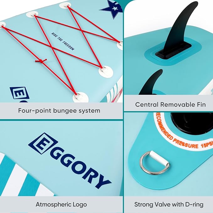 Inflatable Paddle Board,Stand Up Paddle Board Set, Extra Wide SUP Board with Removable Fin, Floating Paddle, Hand Pump, Waterproof Phone Pouch,Traveling Board-StrideForce Fitness