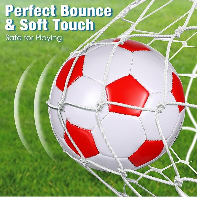 Libima 12 Pcs Soccer Balls with Pump Official Size 3/4/5 Soccer Ball Bulk for Child Adult School Sport Training Practice Christmas Operation-StrideForce Fitness