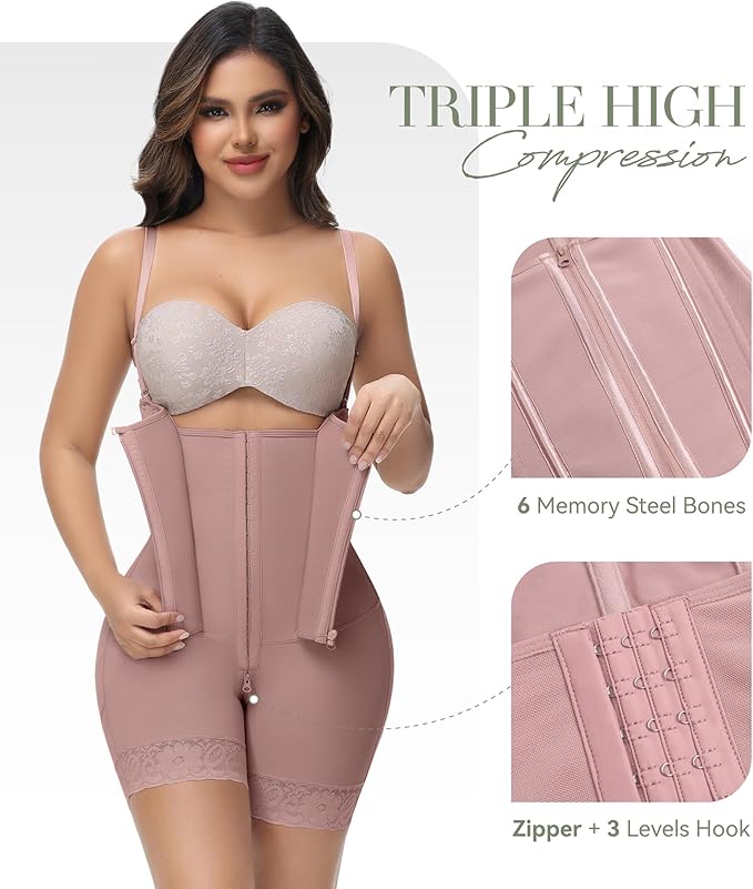 M MYODRESS Fajas Colombianas Moldeadoras Shapewear for Women Tummy Control Body Shaper Post Surgery Compression Garment-StrideForce Fitness