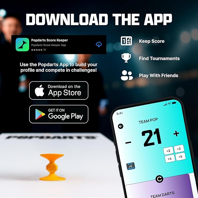 Popdarts Pro Pack (Blue and Green) - Indoor, Outdoor Suction Cup Throwing Game - Competition with a POP-StrideForce Fitness