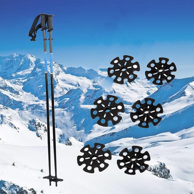 6pcs Walking Stick Tips, Replacement Rubber Tips for Walking Sticks, Trekking Pole Tips Baskets Hiking Pole Tips Feet Shock Absorption Rubber Cane Tips 11mm Diameter Survival Hiking Stick Accessories-StrideForce Fitness