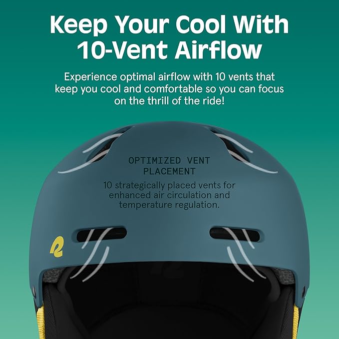 Retrospec Comstock Ski Helmet - Snowboard Helmet for Adults & Youth - Adjustable Fit Snow Helmet with Protective Shell and Breathable Vents for Men, Women, Boys & Girls-StrideForce Fitness