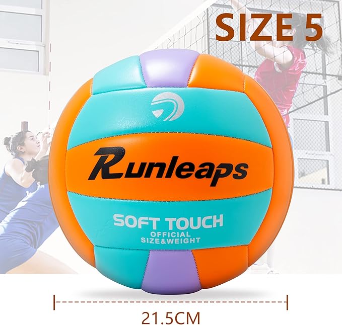 Beach Volleyball Official Size 5 Soft Waterproof Volleyball Sand Sports PU Ball for Indoor, Outdoor, Pool, Gym, Training-StrideForce Fitness